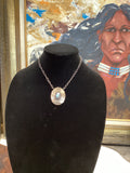 Sterling Silver & Turq Sunburst Necklace