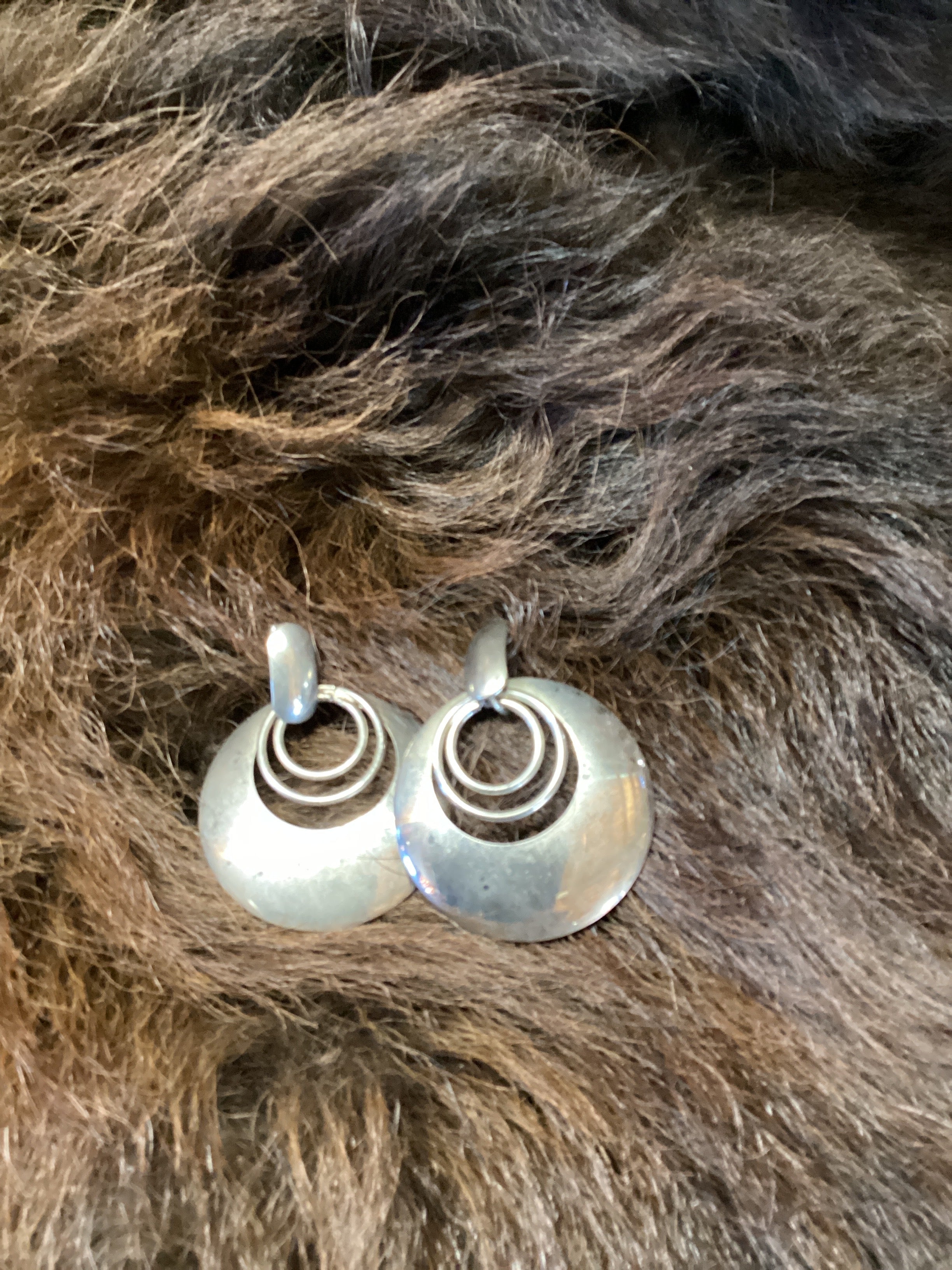 Antique SS Round Earrings