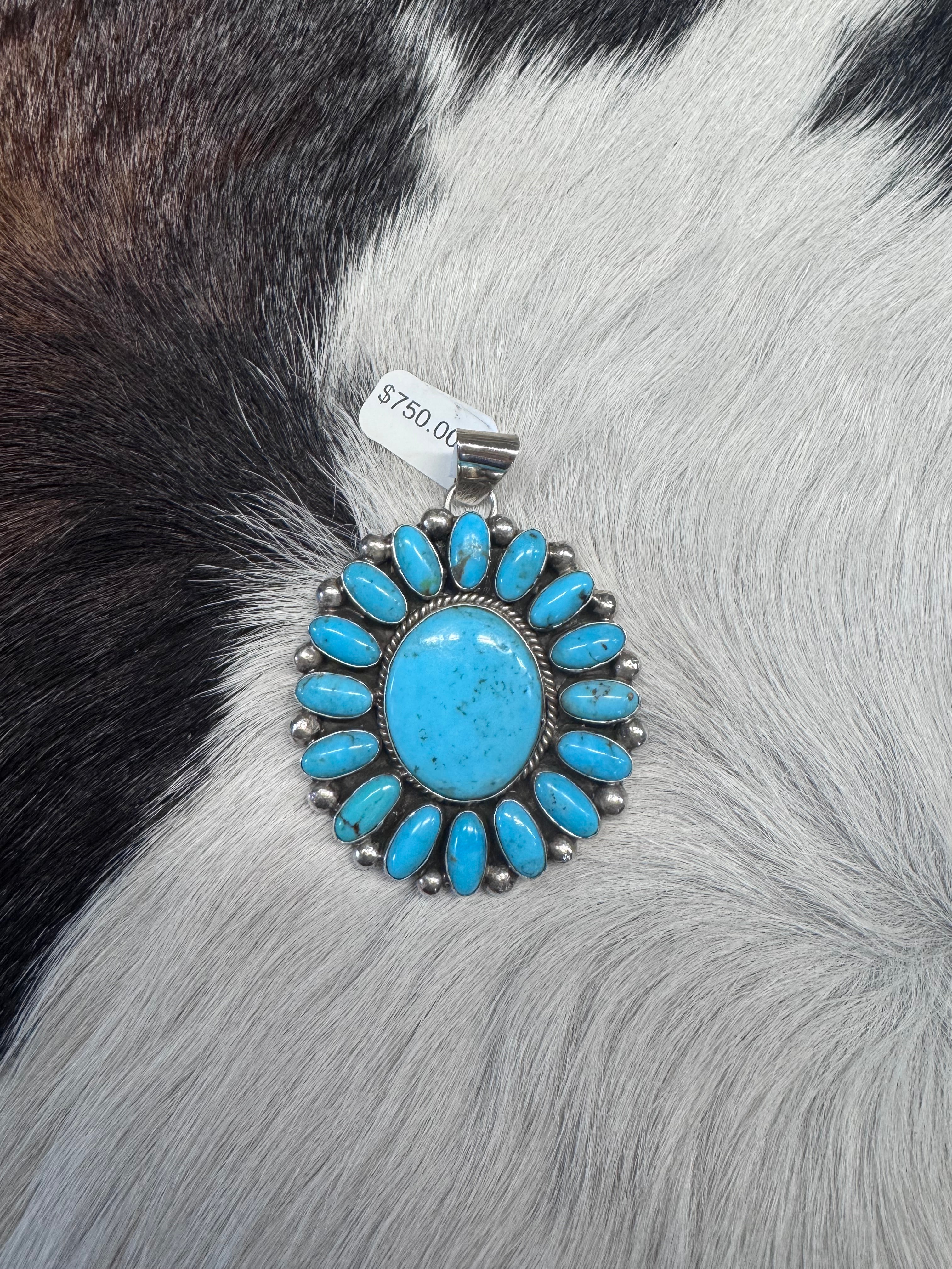 Sleeping Beauty Turquoise Pendant