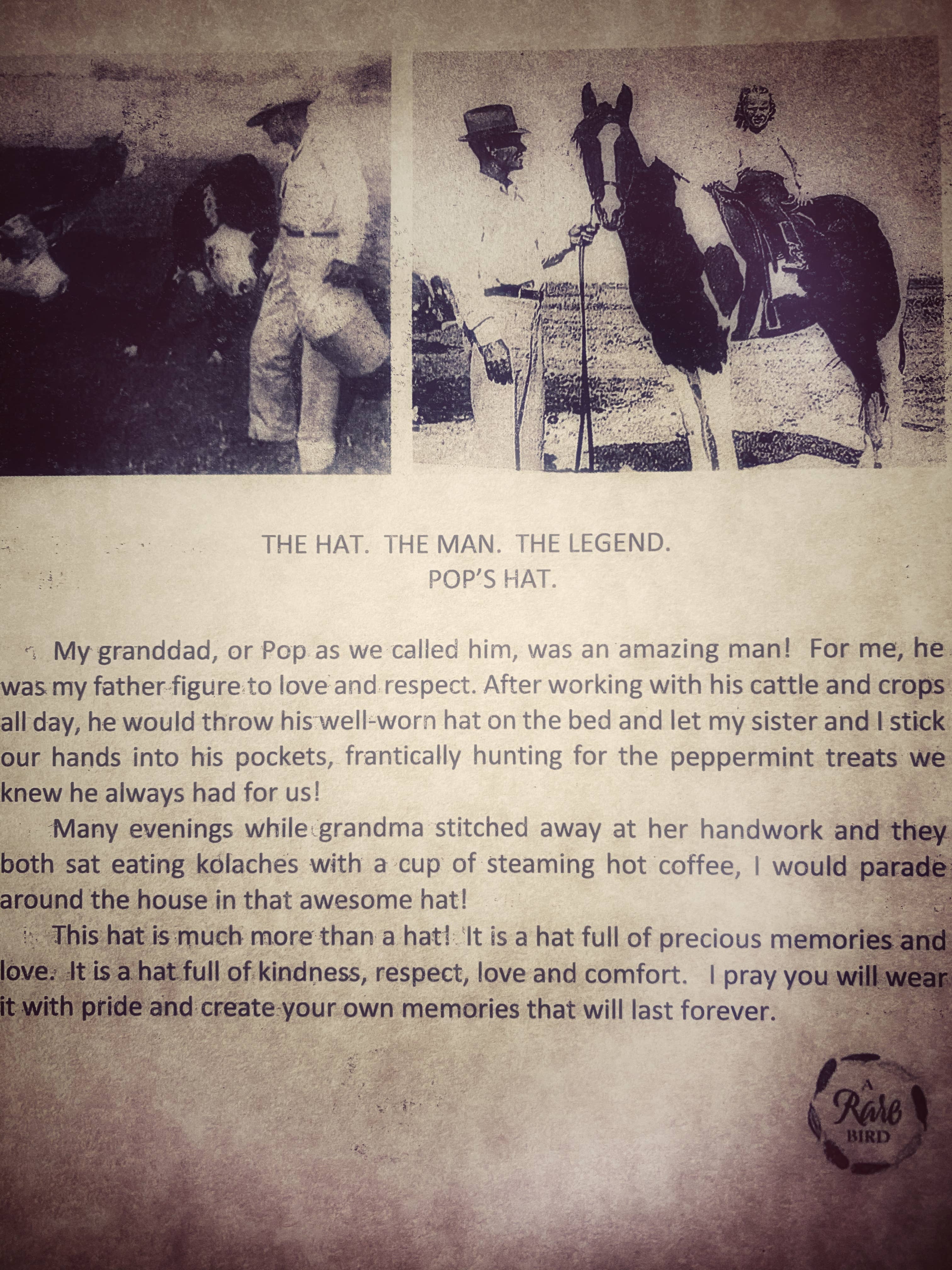 "POPS" Distressed Fedora