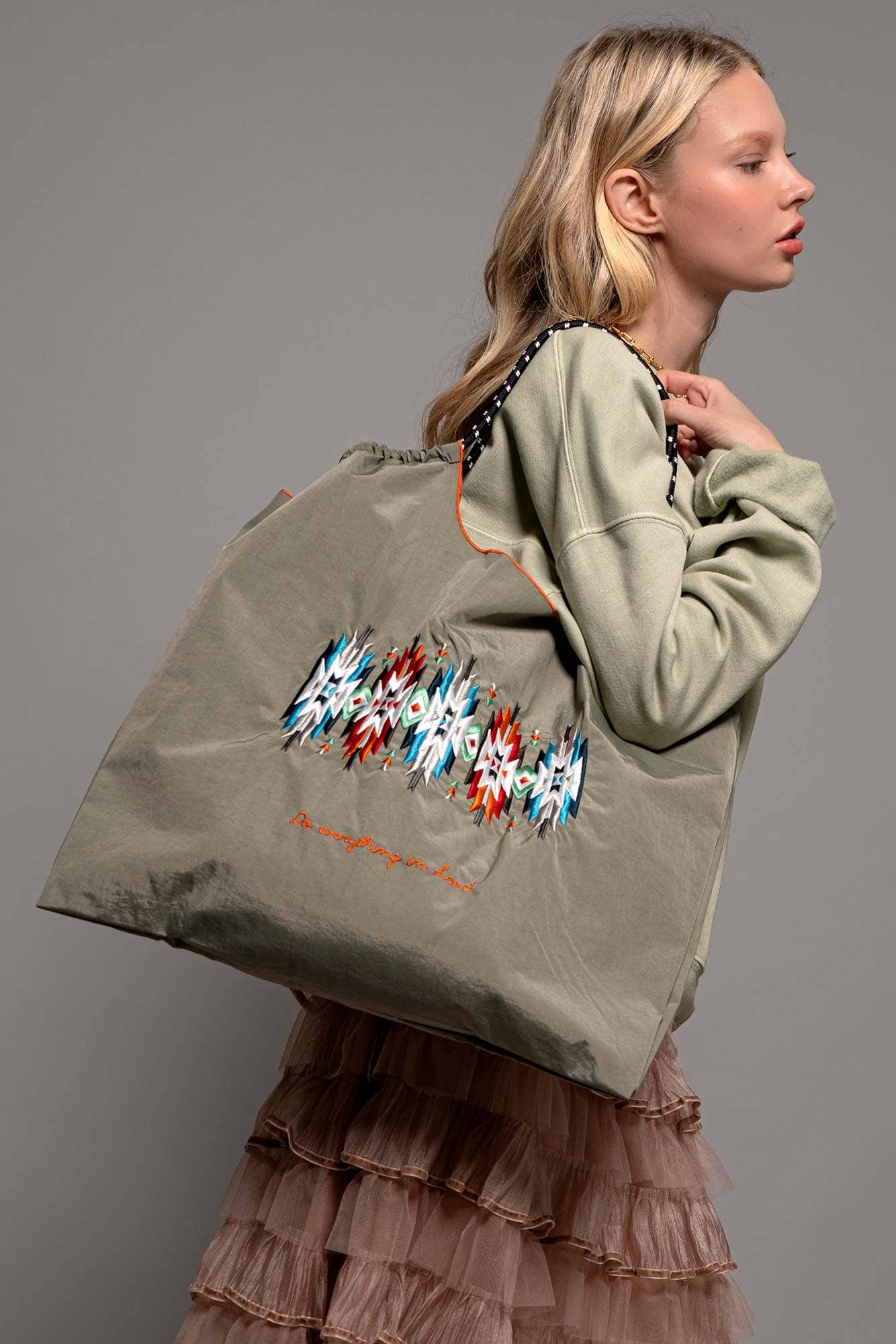 Drawstring Reusable Market Tote