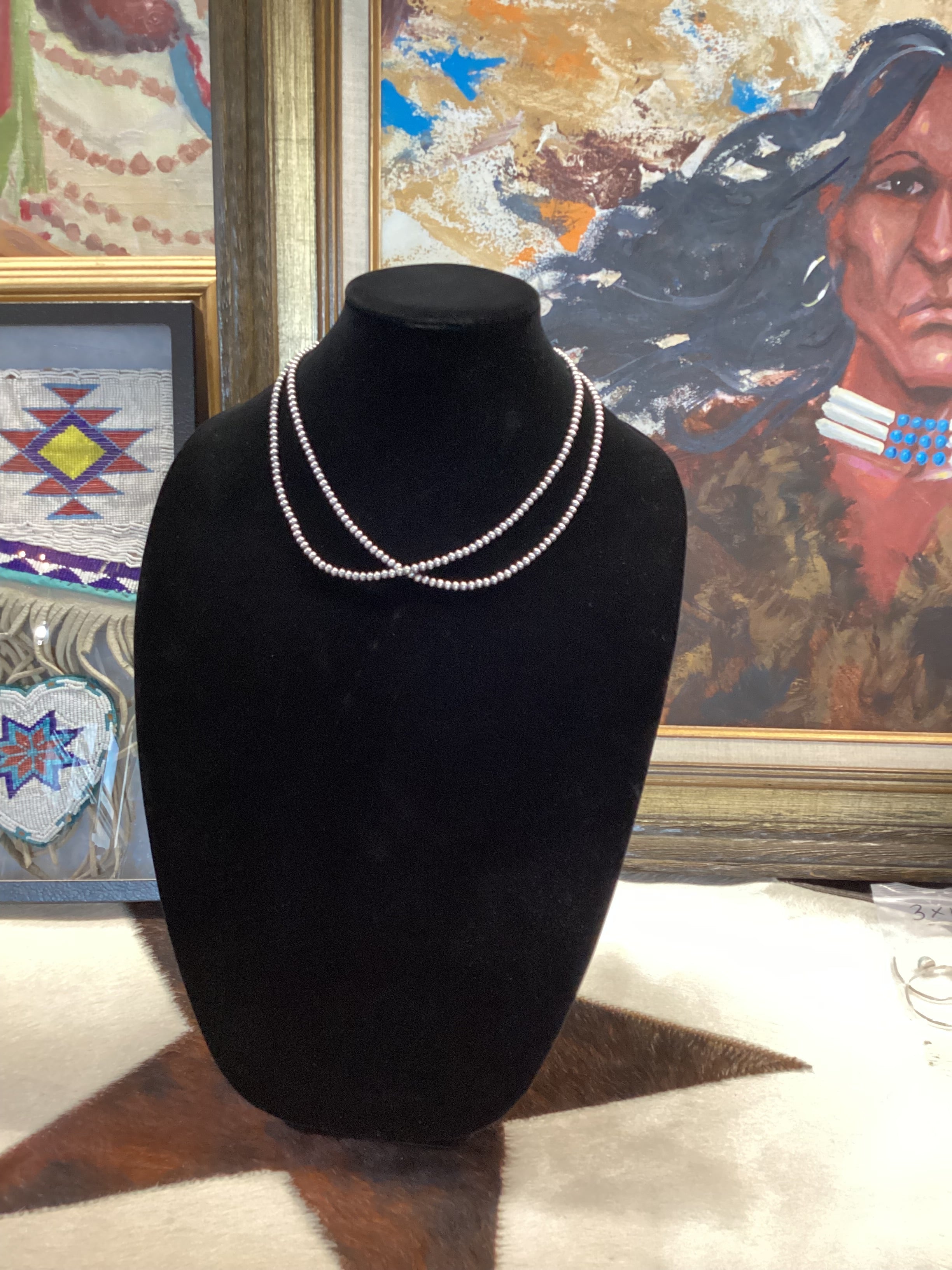 Navajo Pearl Necklace 4mm 20"
