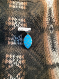 Zuni Fish Scale Inlaid Turq Dangle Pendant