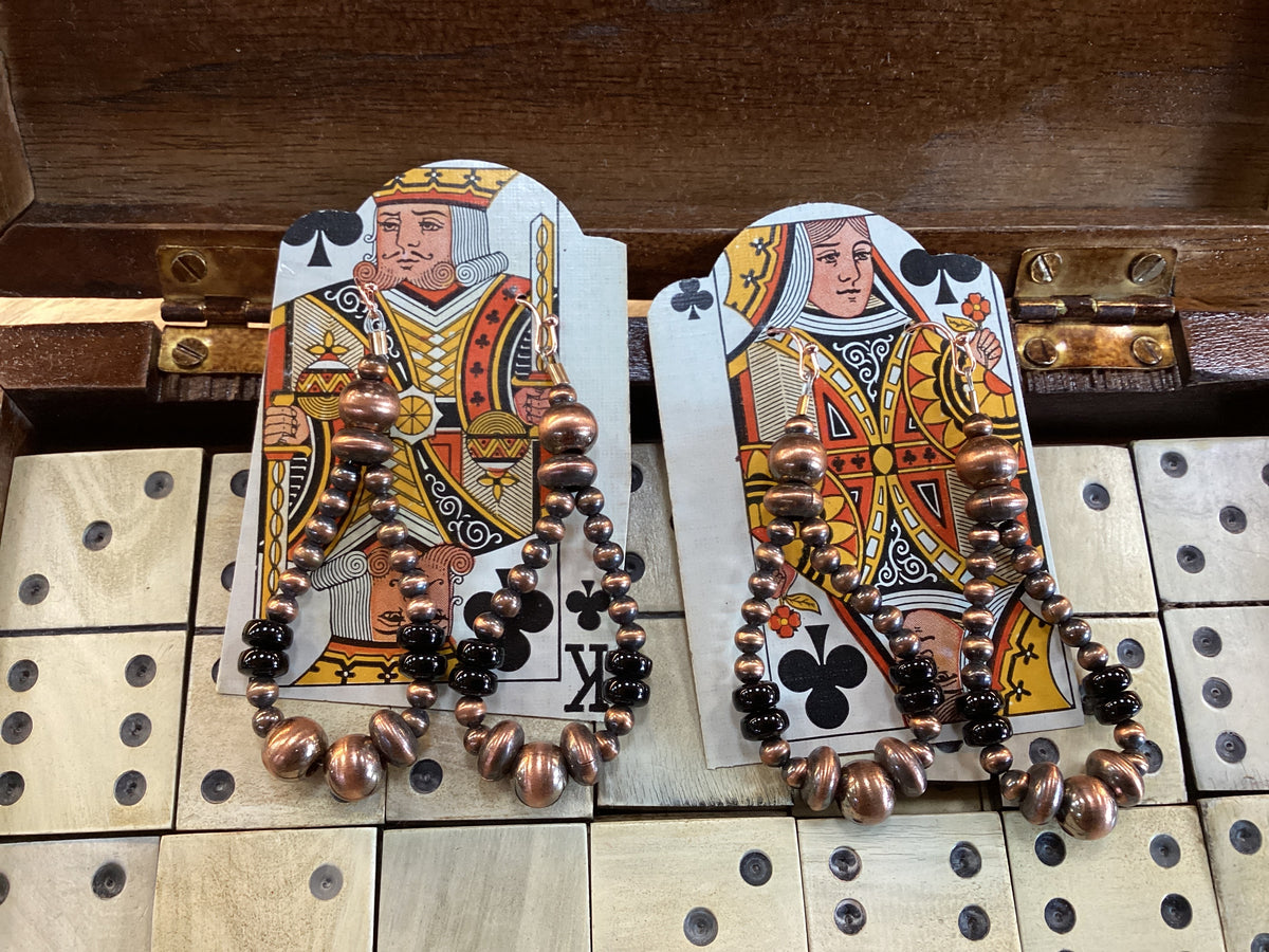 Copper & Black Onyx Earrings