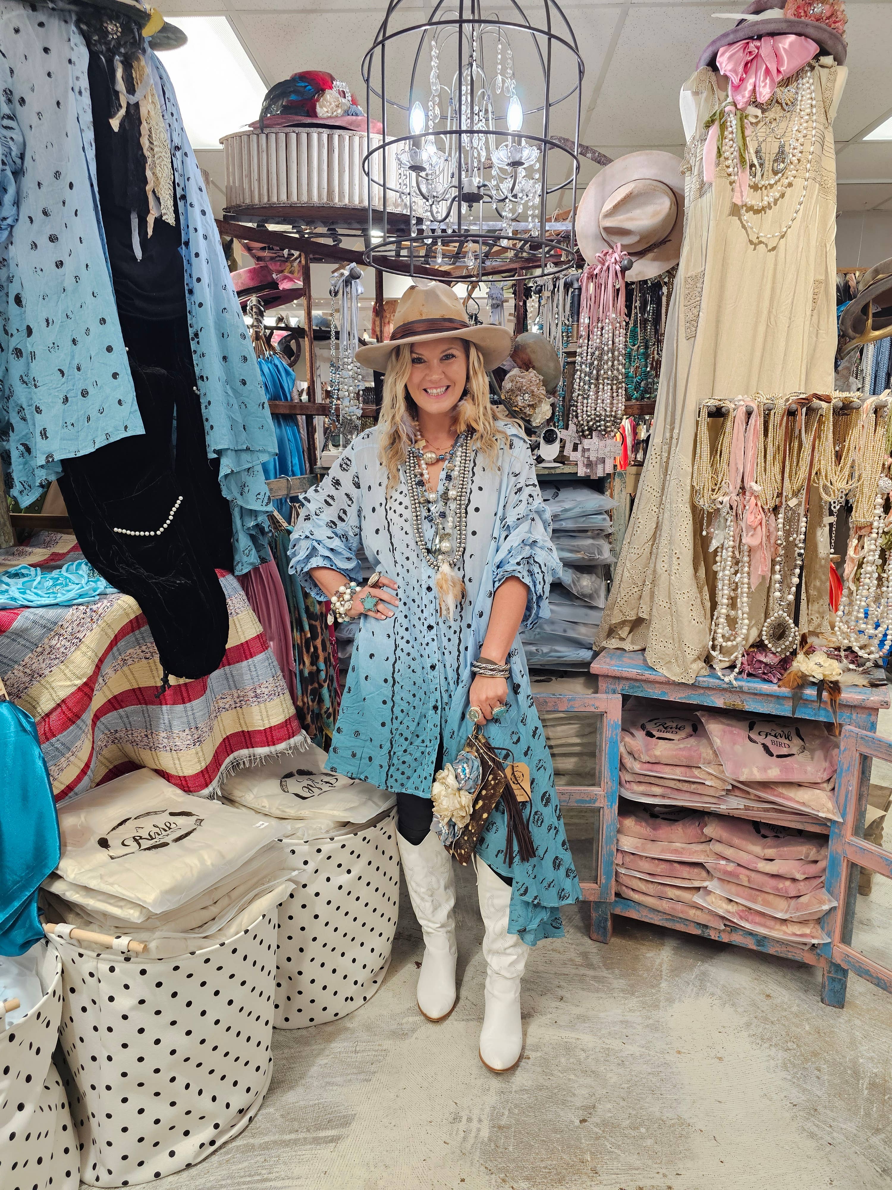 Ombre Vintage Dot Duster