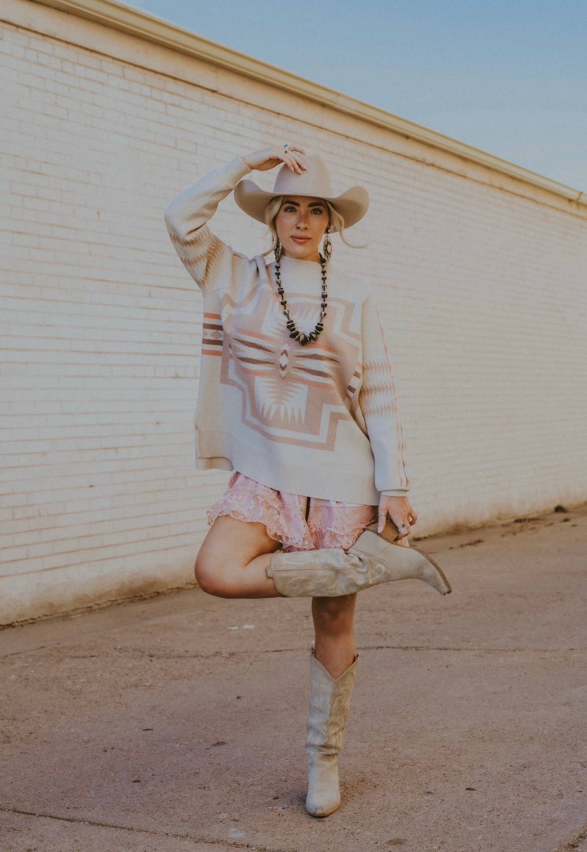 Luxury on the Range Western Cross Sweater