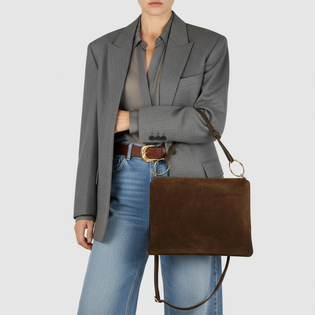 Suede Leather Shoulder Bag