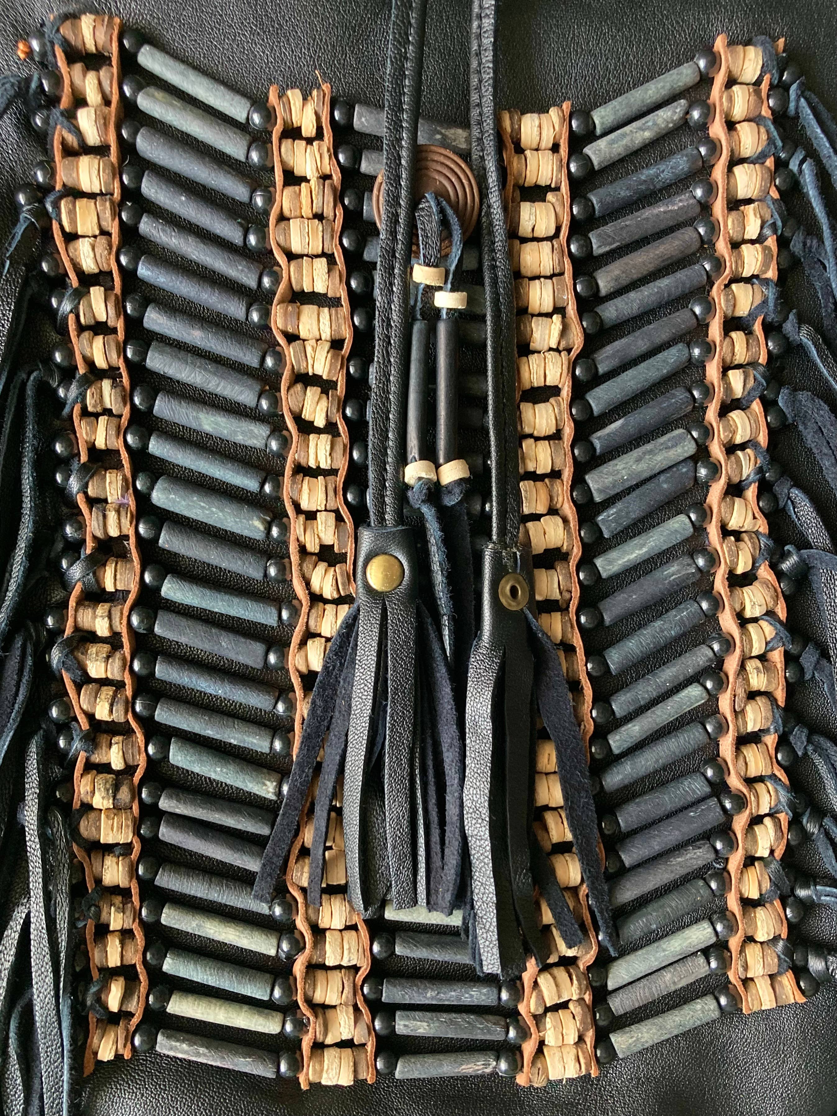 Oversized Leather Fringe Western Crossbody Bag