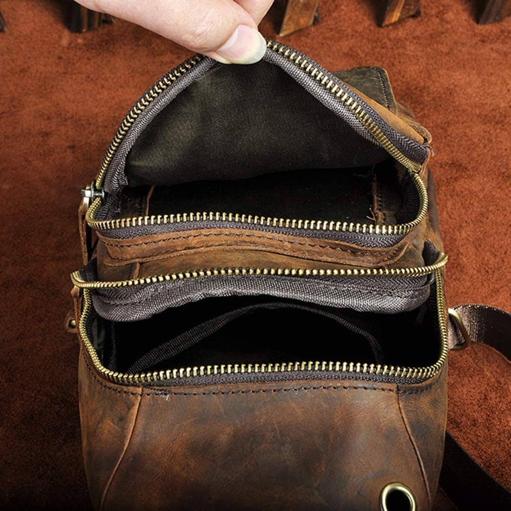 13"Inch Compact Leather Sling Backpack | Crossbody Bag