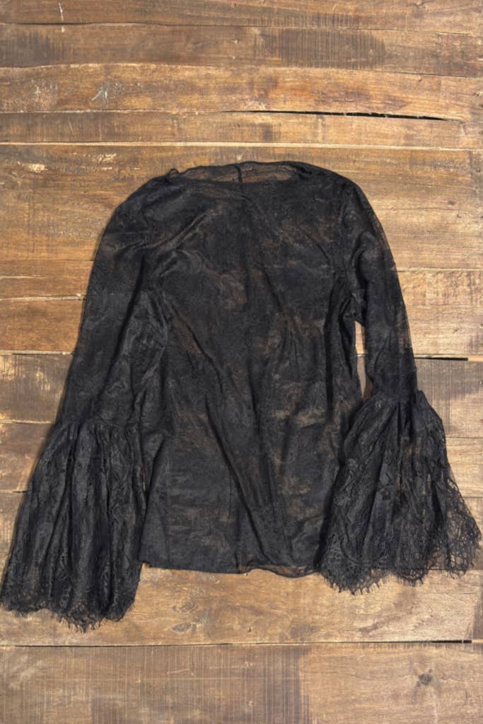 Garden Tea Lace Top - Midnight