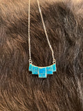 Turquoise Inlay Bar Necklace