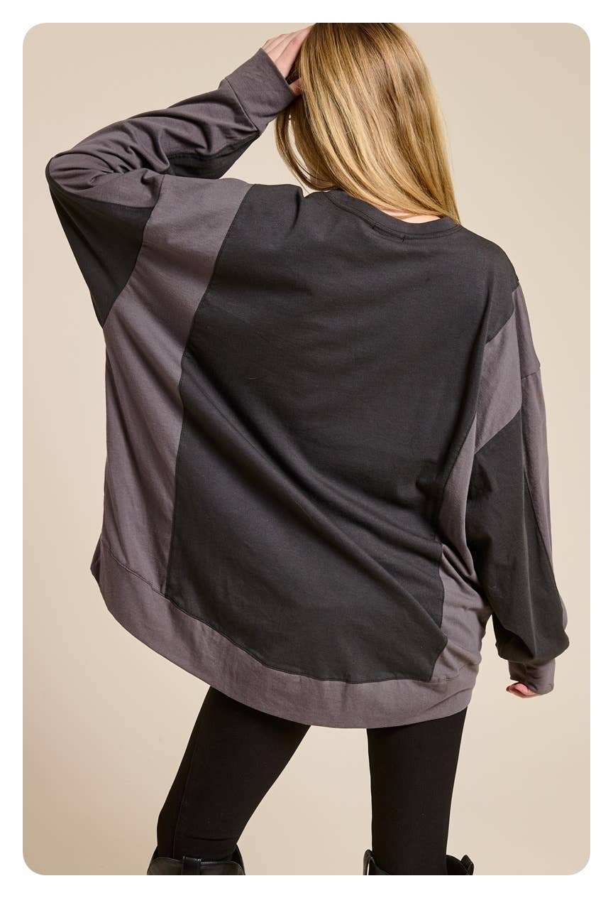 Free Bird Vintage Graphic Oversized Pullover