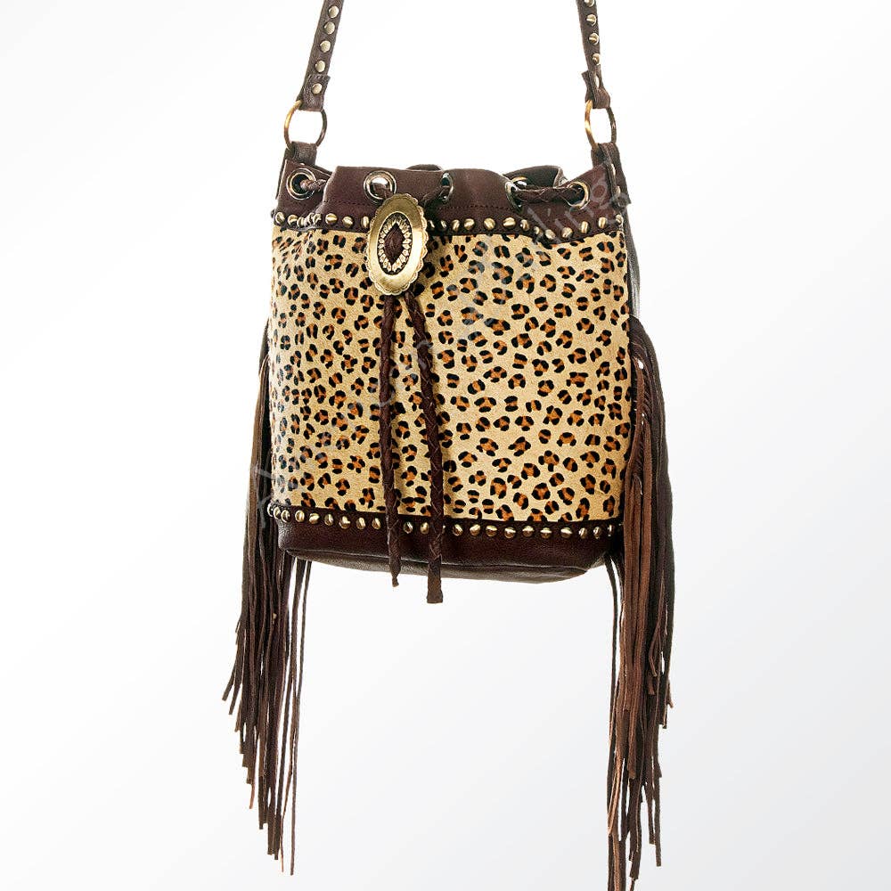 Bucket Hair On Genuine Western Leather Women Bag