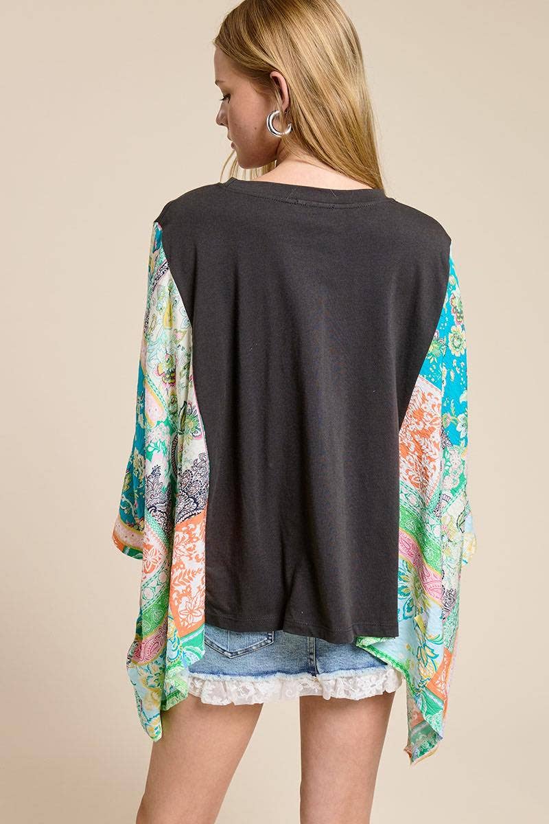 Long Live Cowgirls Vintage Kaftan Graphic Top