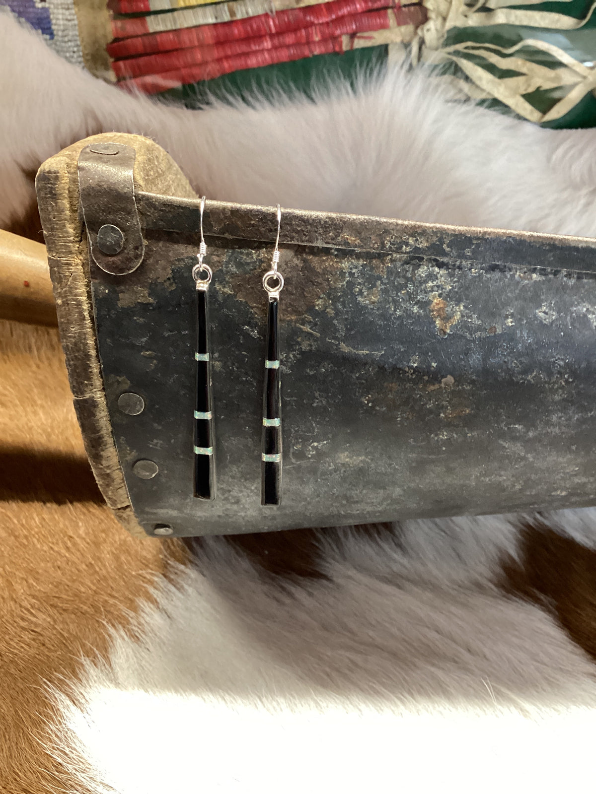 Inlay long Earrings