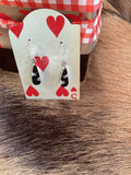 Black and Opal Drop Earrings