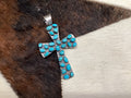 Dotted Turquoise cross Pendant