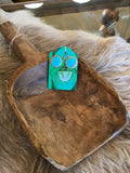 Round Turq Stud