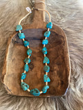 SS Turq and Stone Necklace