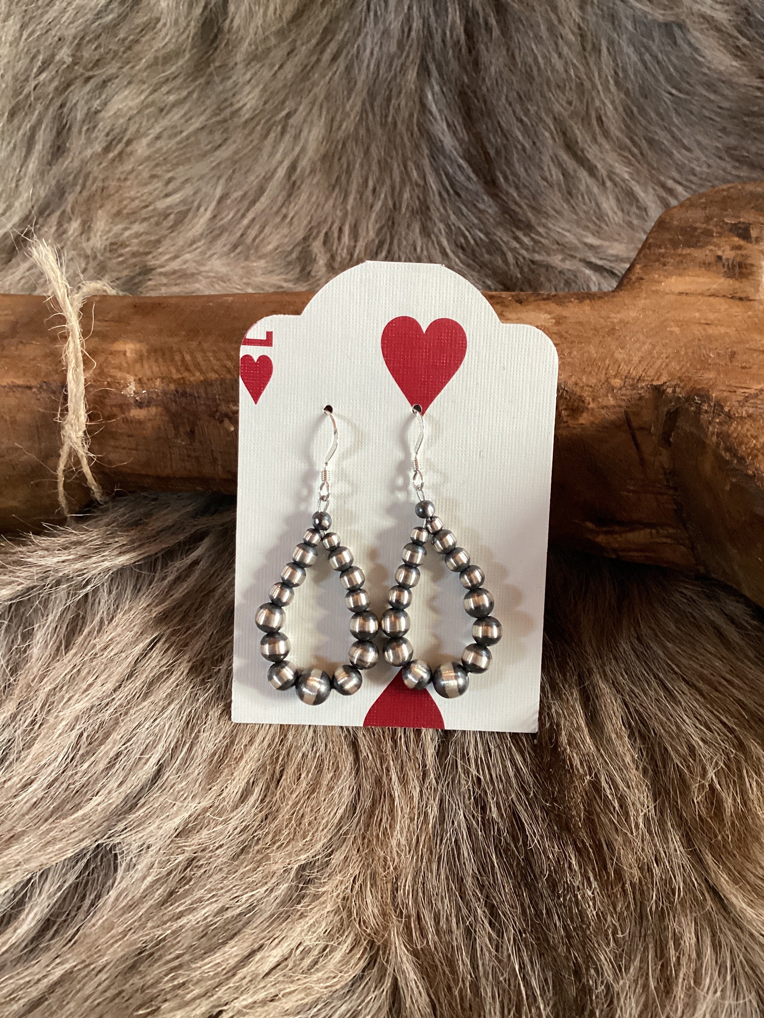 Machine Pearl Dangle Earrings