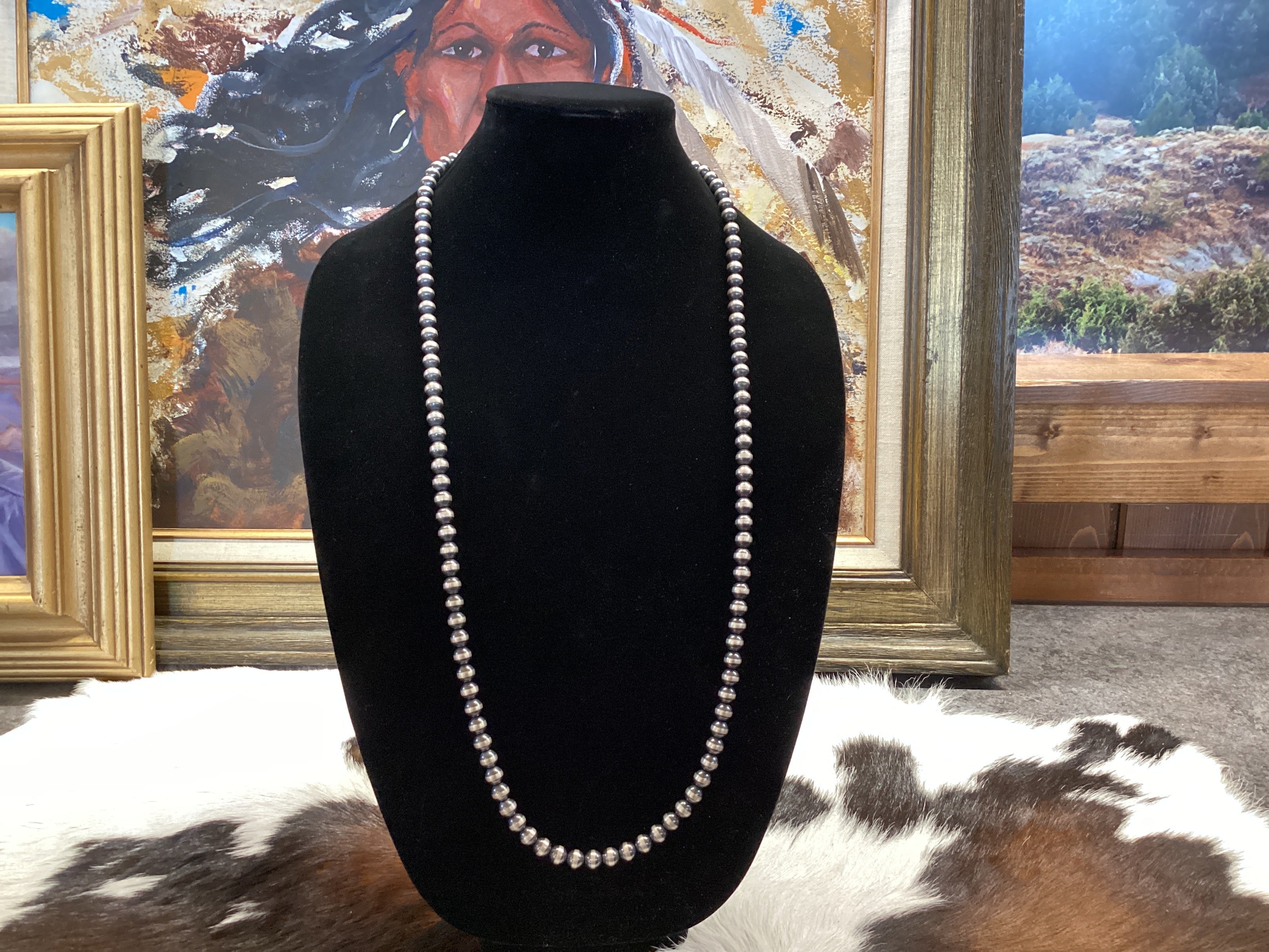 Consignment Navajo Pearl Necklace 36" 9mm