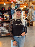BLACK / WHITE HOWDY PULLOVER SWEATER