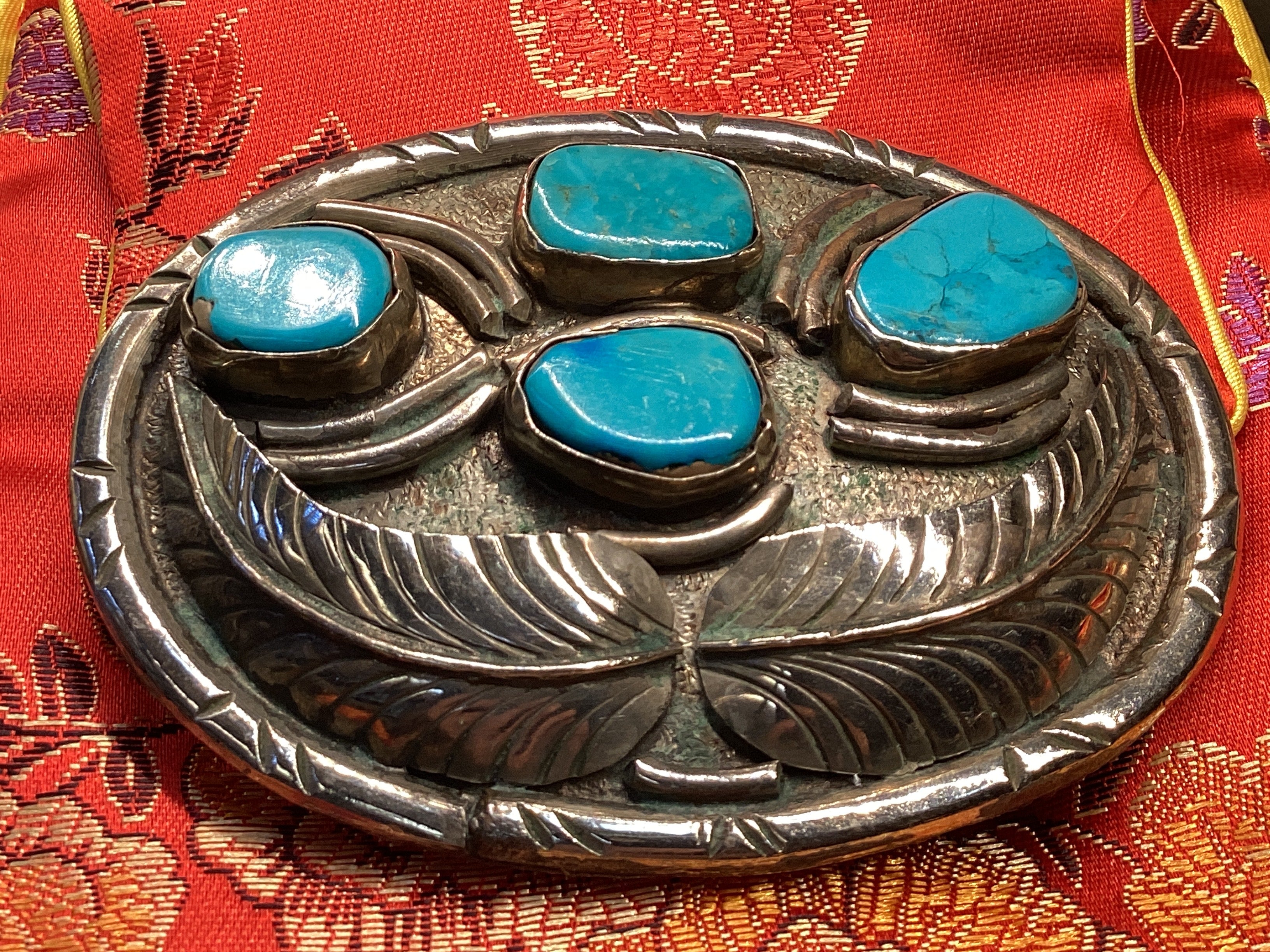 Vintage Navajo SS Belt Buckle