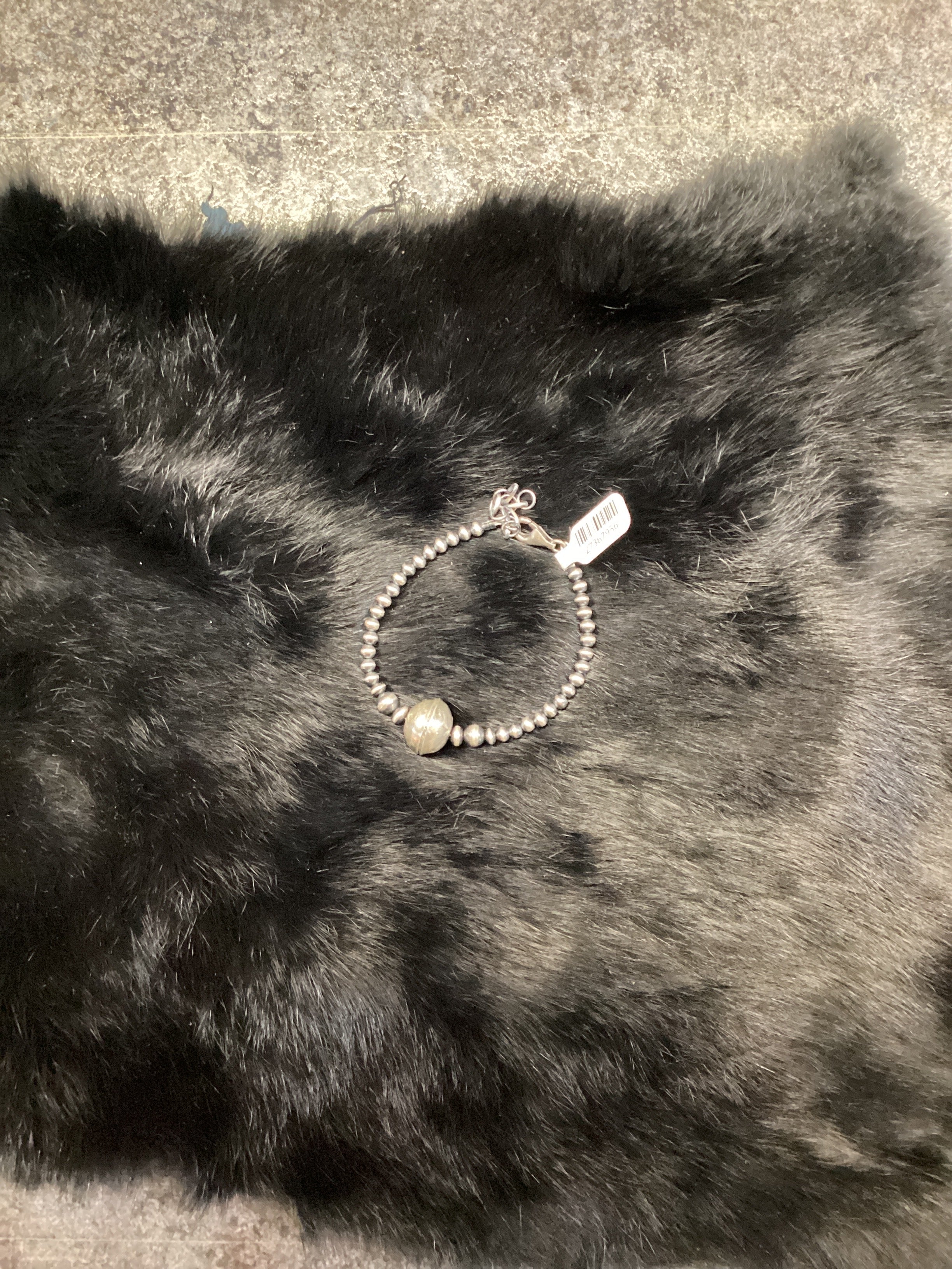 SS Liberty Coin Navajo Pearl Bracelet