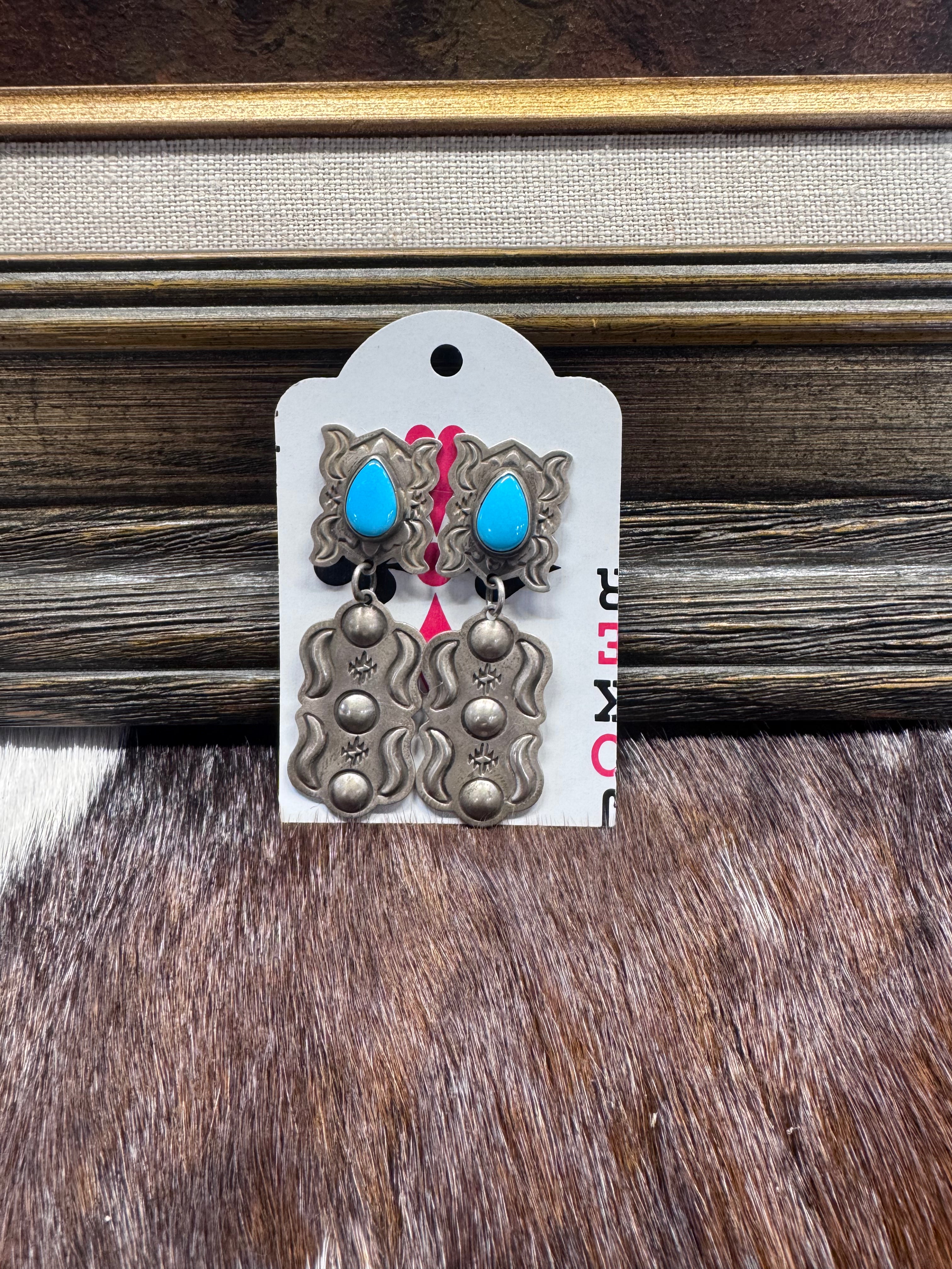 Turquoise Conch Stud Dangles