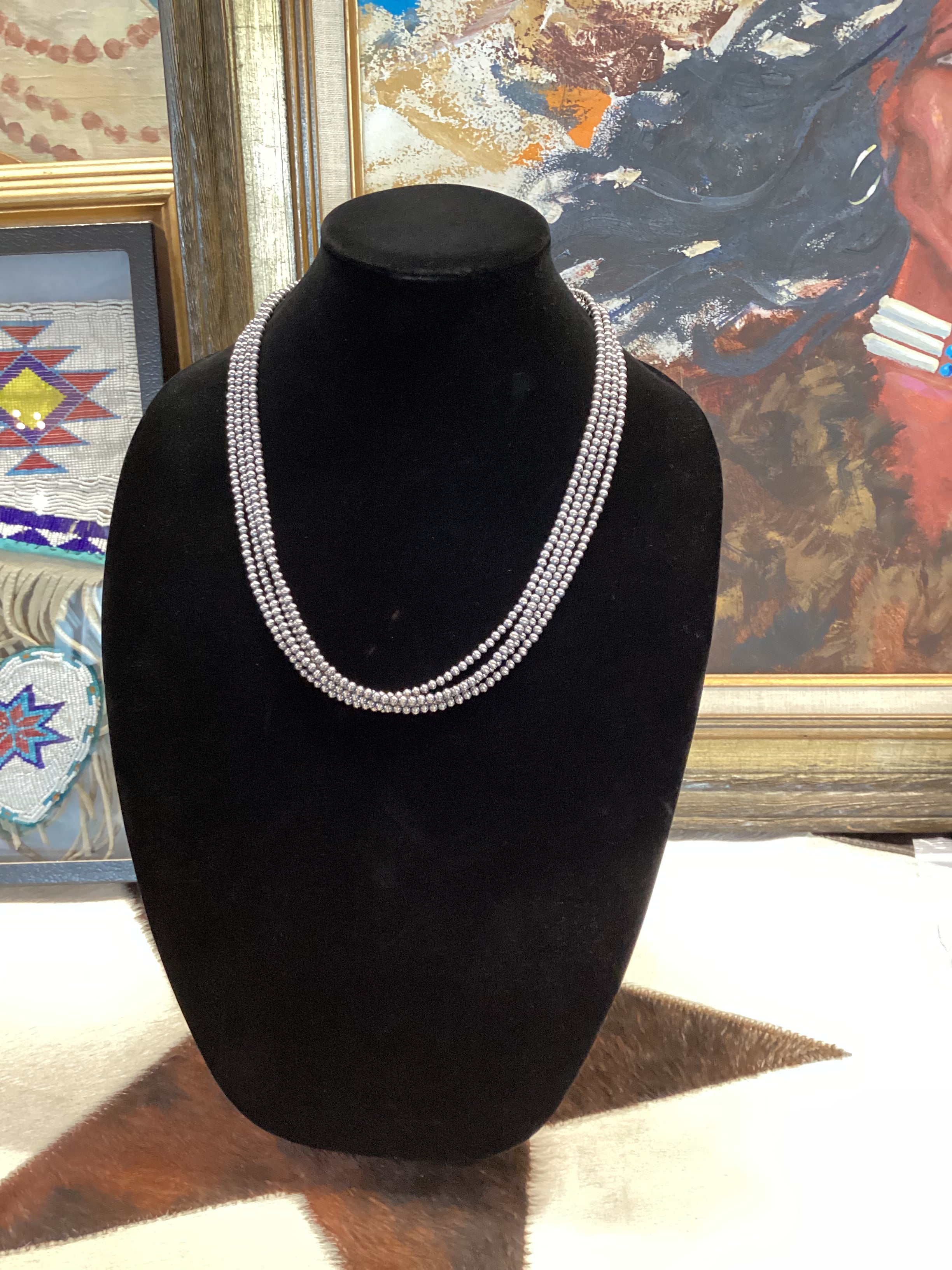 Navajo Pearl Necklace 4mm 24"