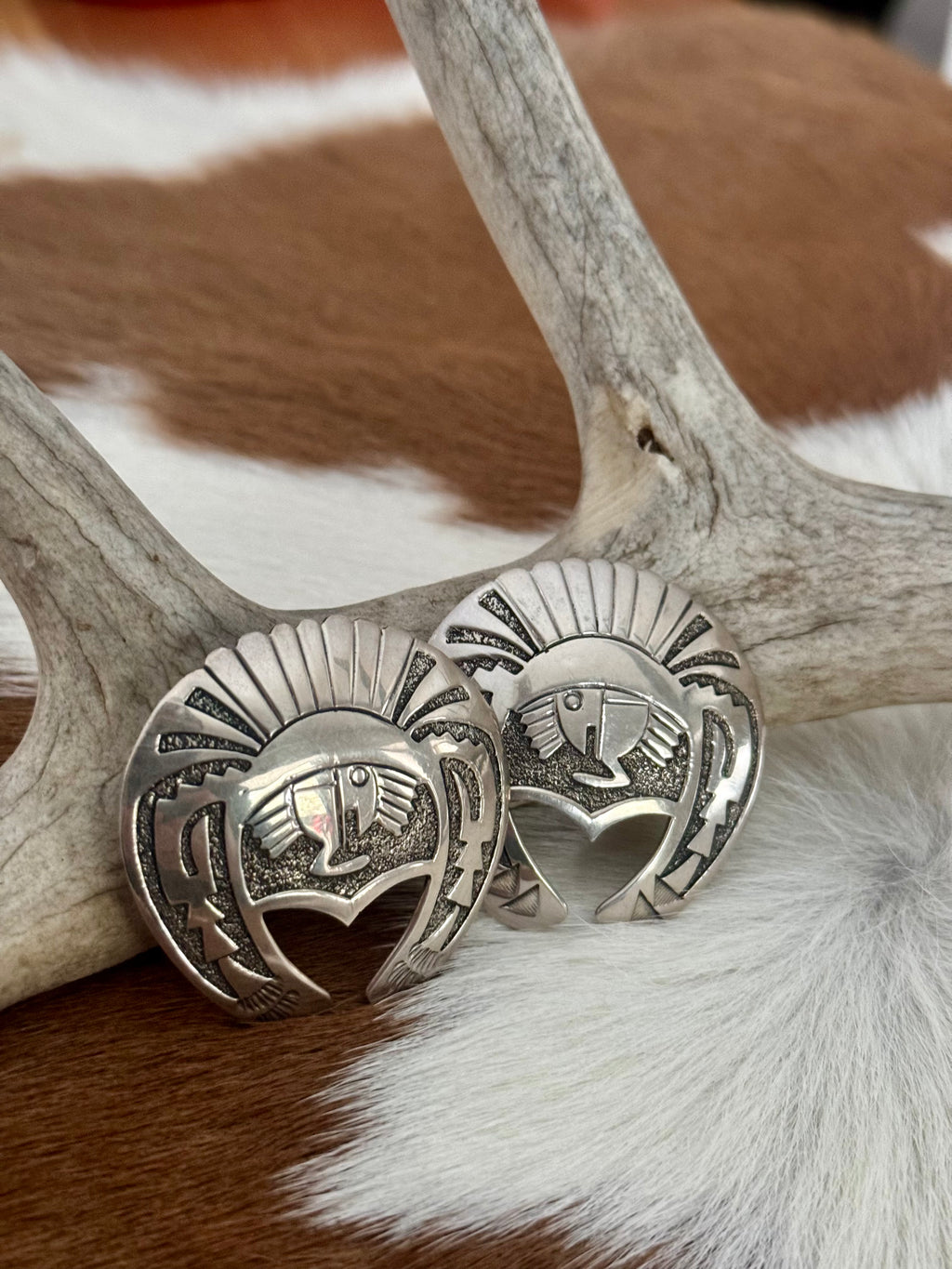 Navajo Stamped Stud Earring