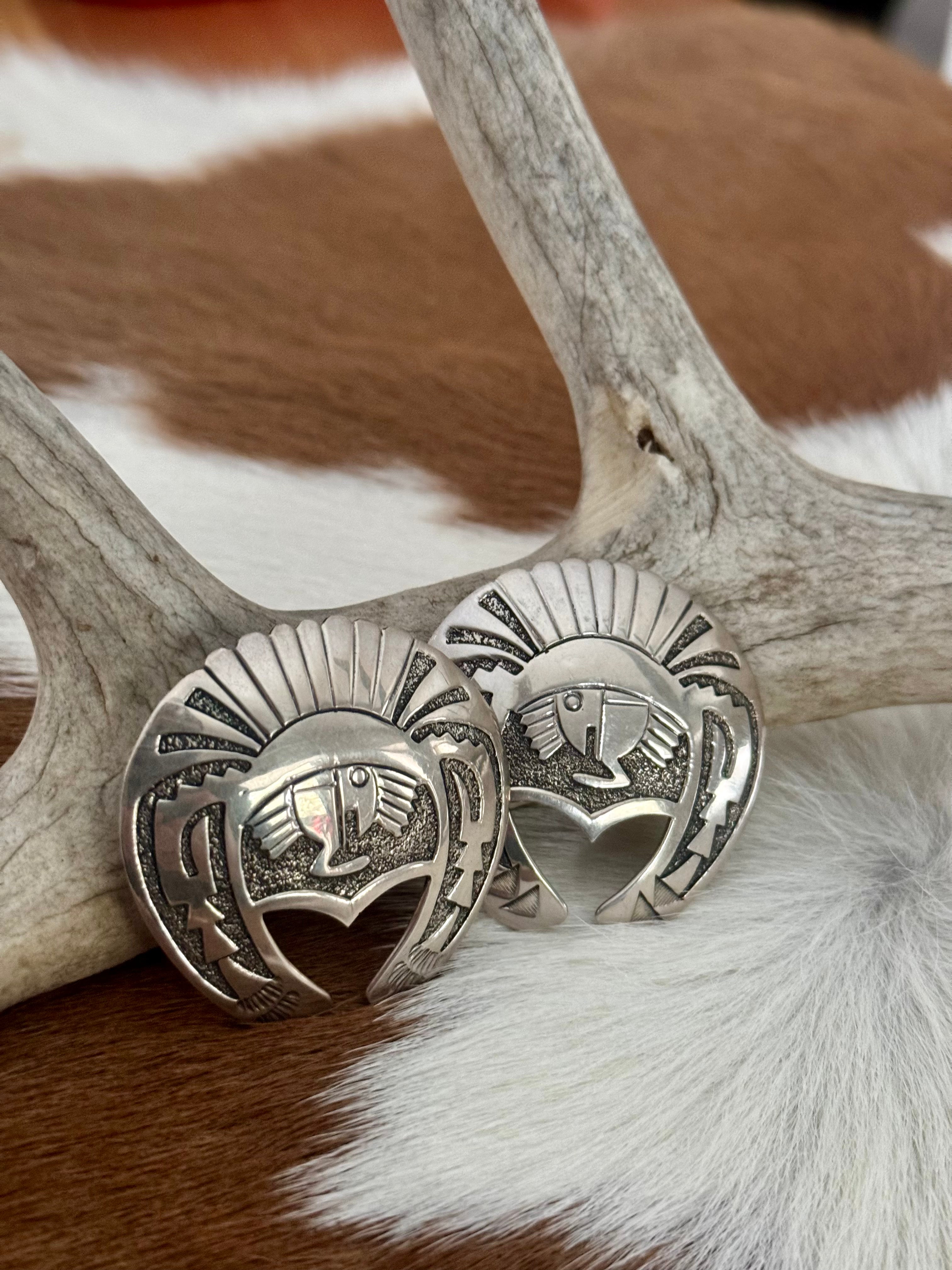 Navajo Stamped Stud Earring