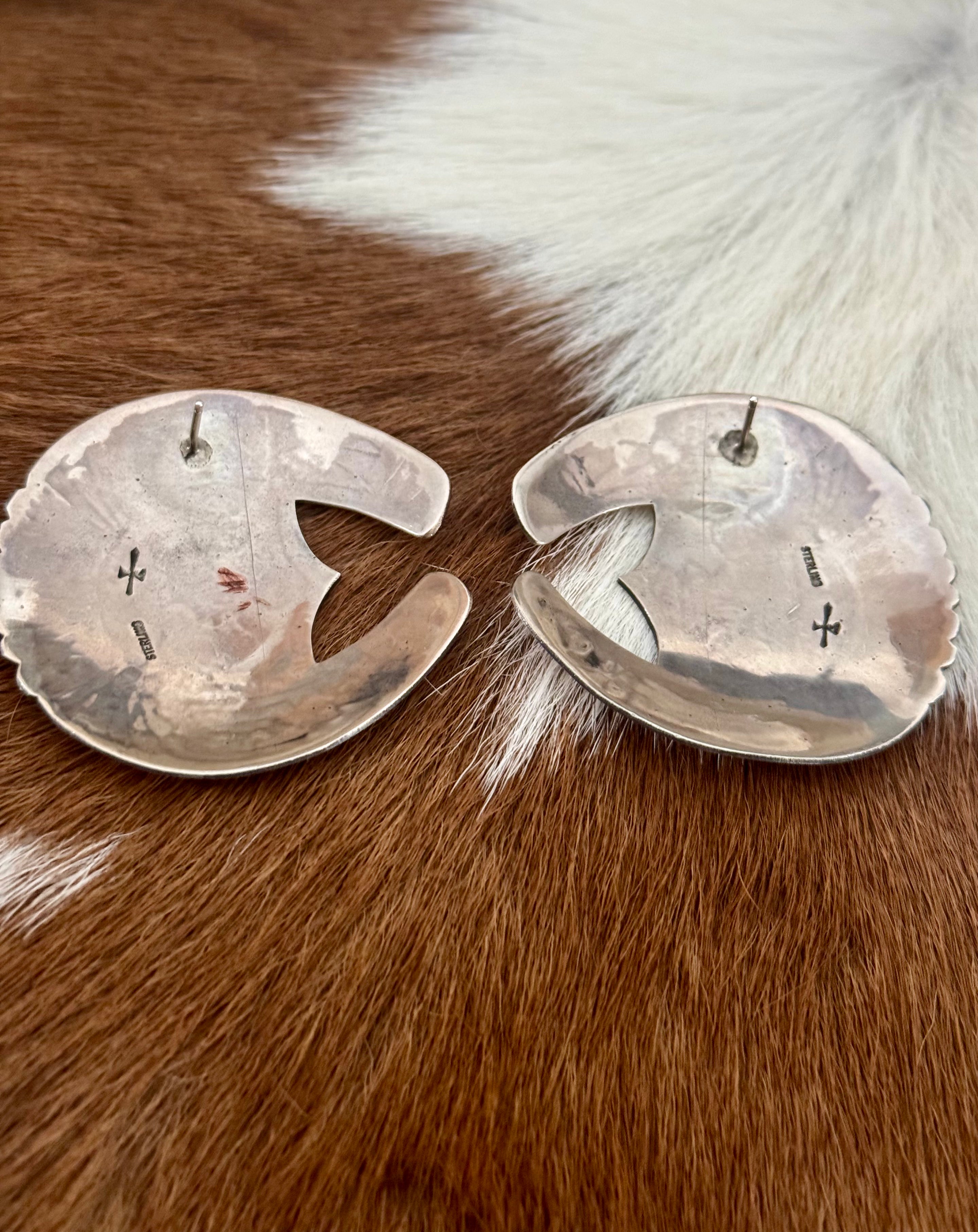 Navajo Stamped Stud Earring