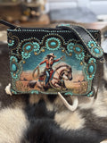 Cowgirl Beaded and Embroidered Western Crossbody Handbag
