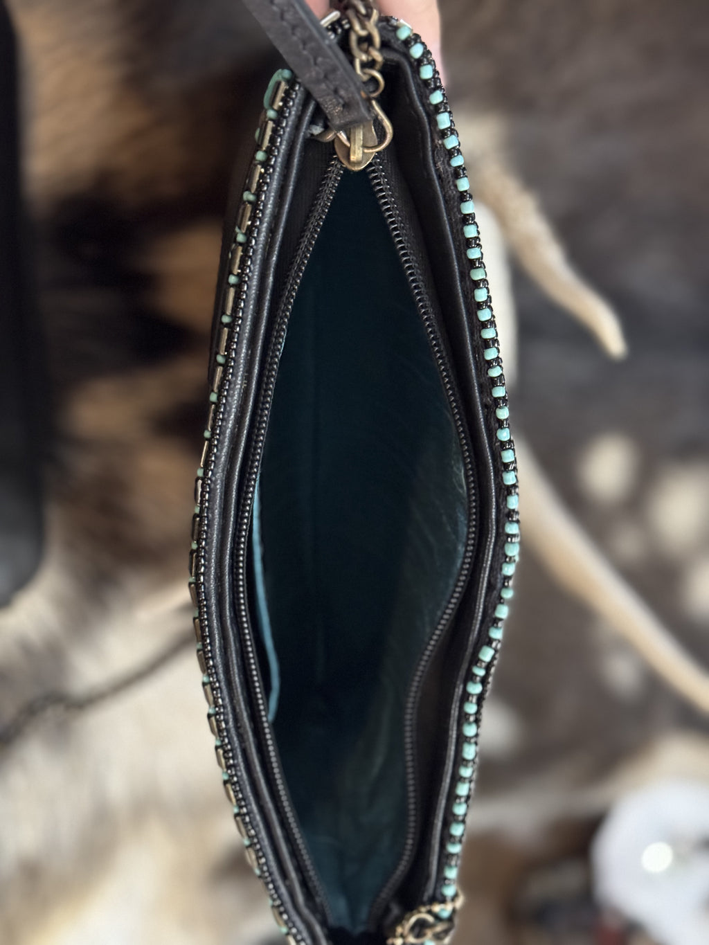 Cowgirl Beaded and Embroidered Western Crossbody Handbag