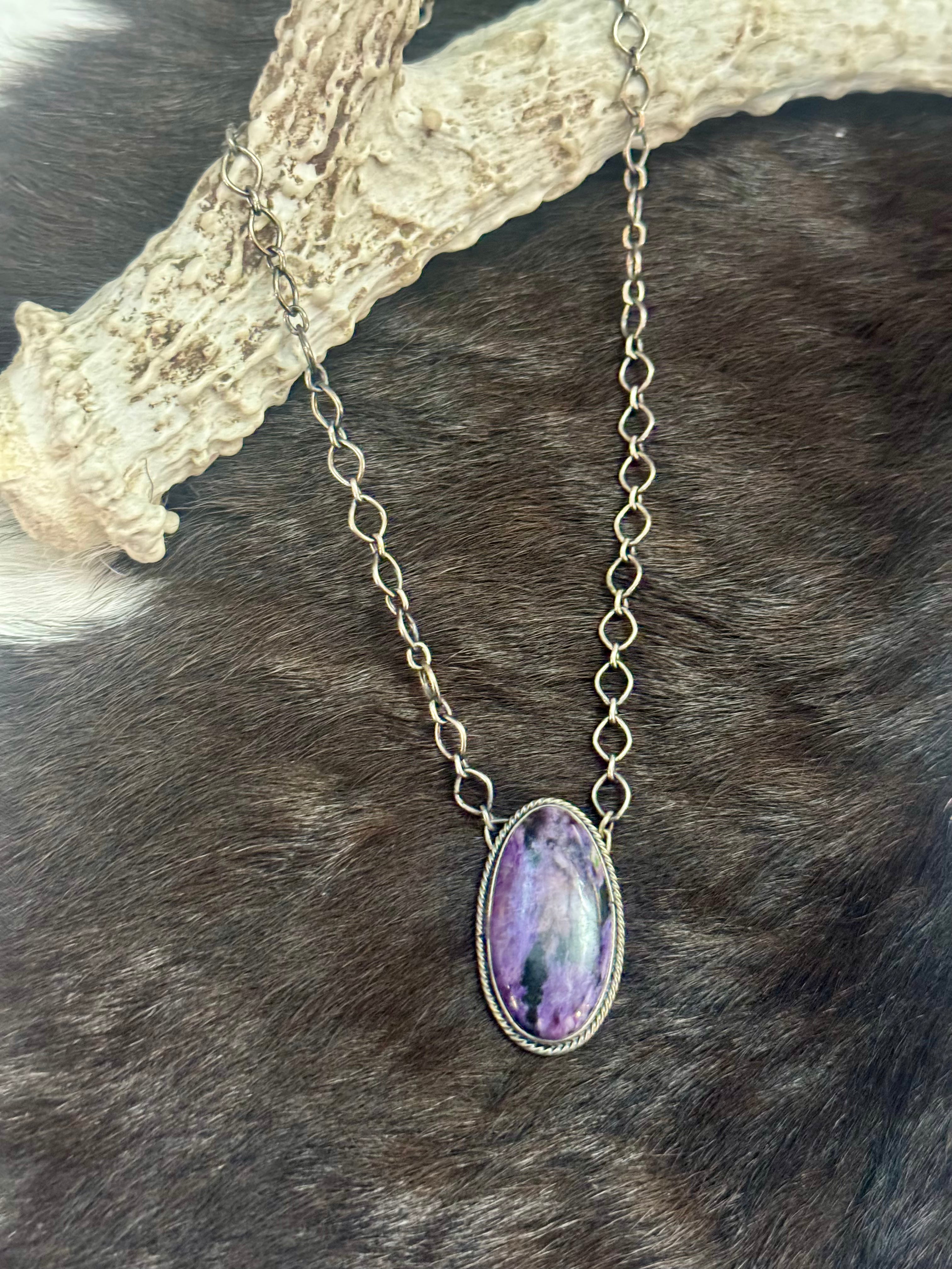 Charoite Stone Necklace