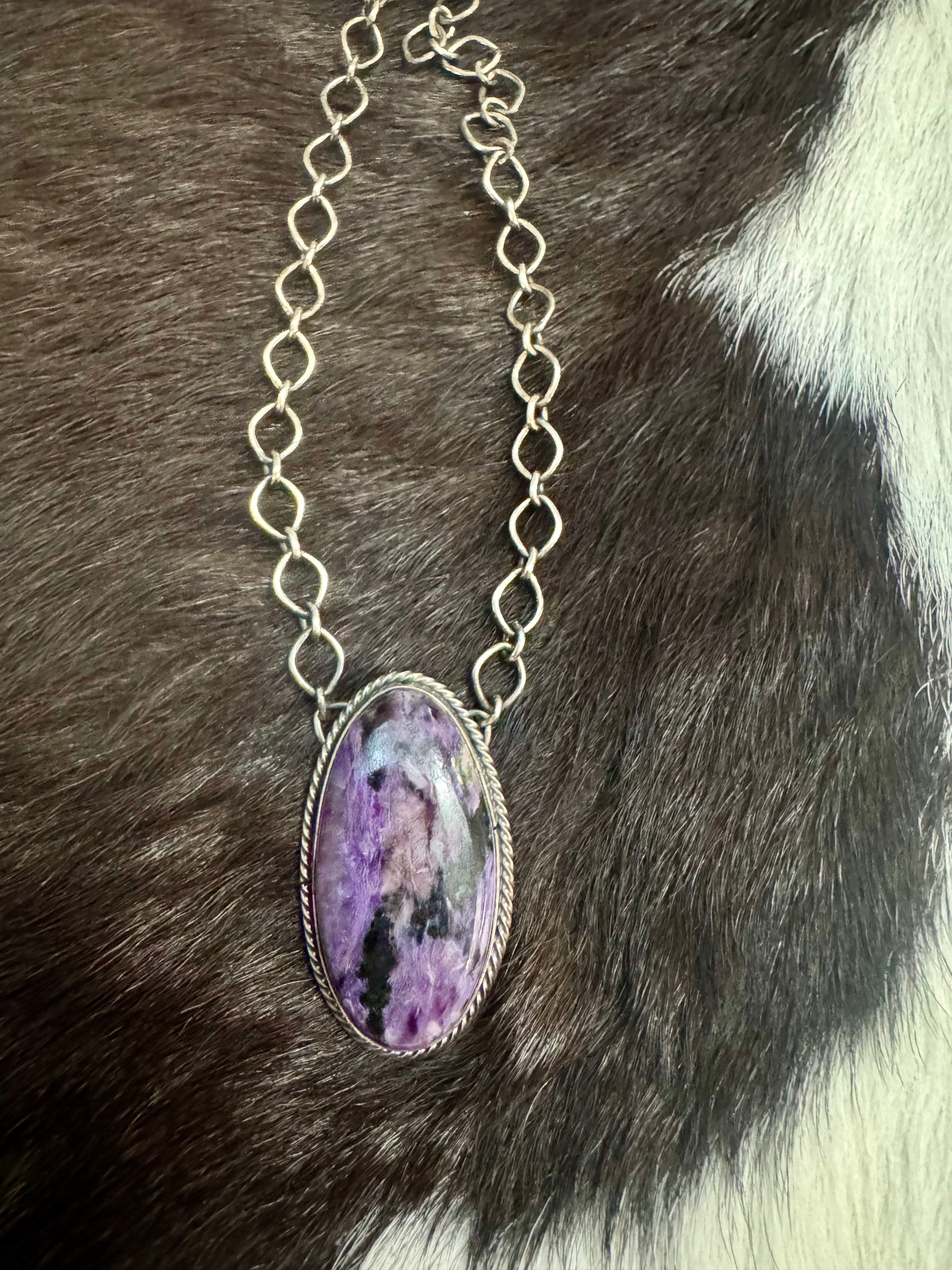 Charoite Stone Necklace