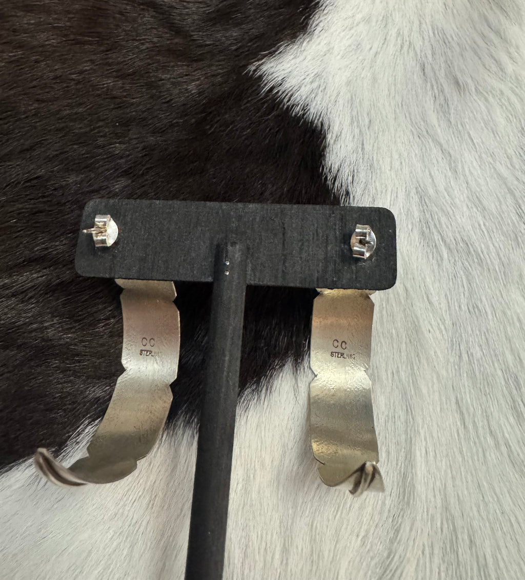 Feather Hoops Sterling Silver