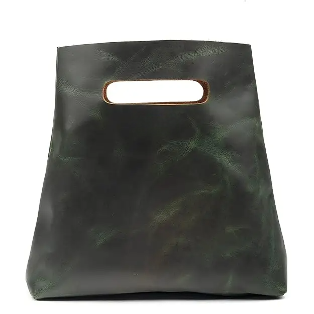 Minimalist Handmade Handbag | Full Grain Leather Grocery Bag