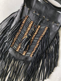Oversized Leather Fringe Western Crossbody Bag