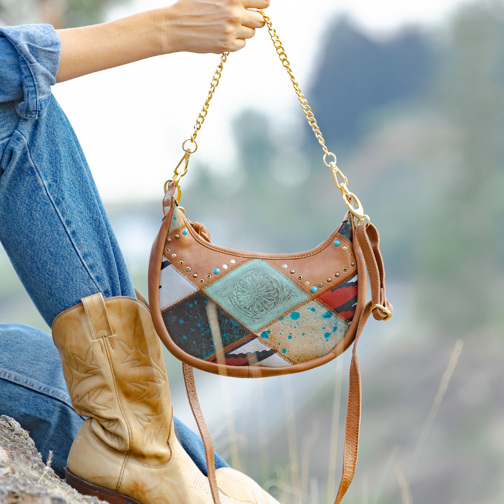 Patched Shoulder Bag