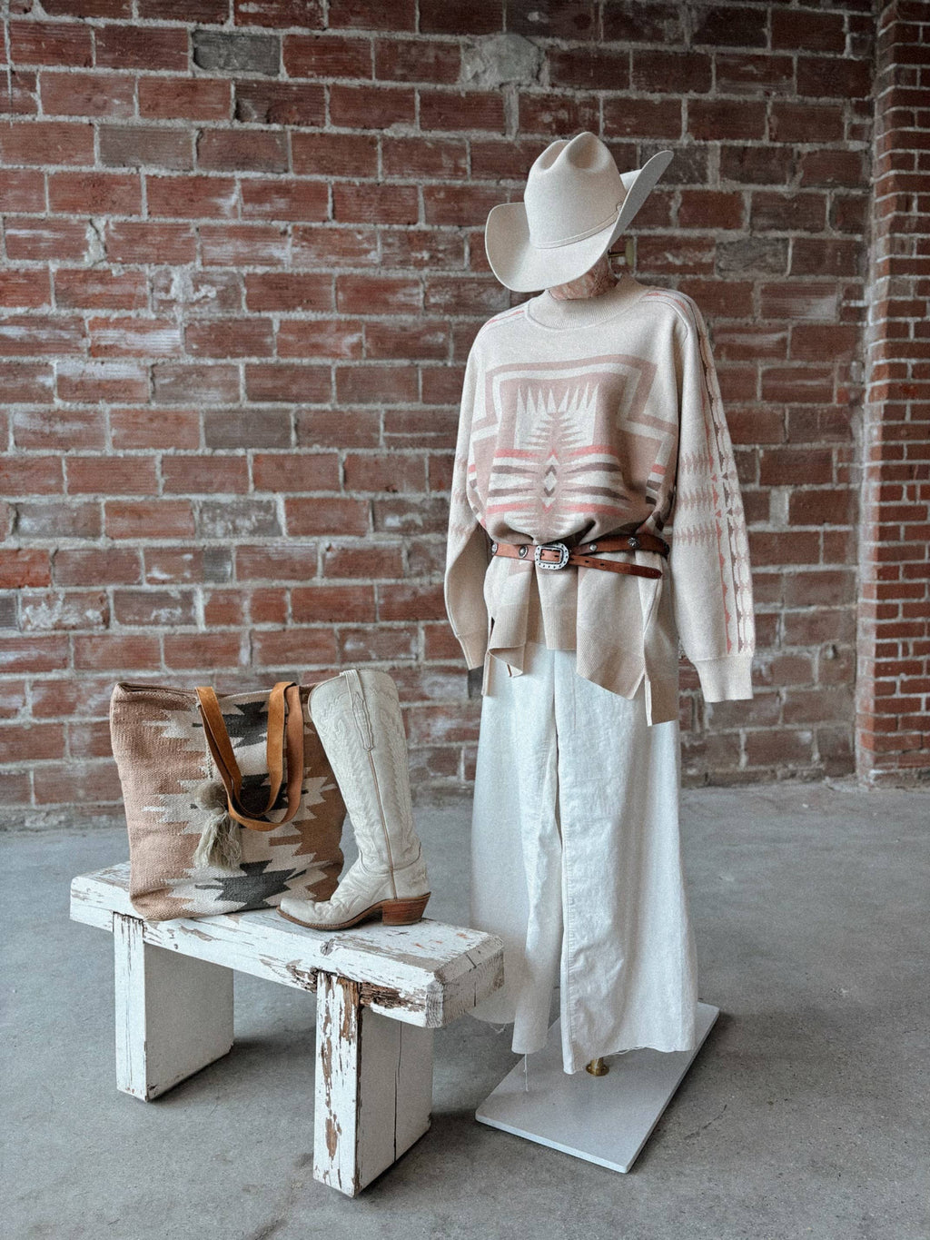 Luxury on the Range Western Cross Sweater