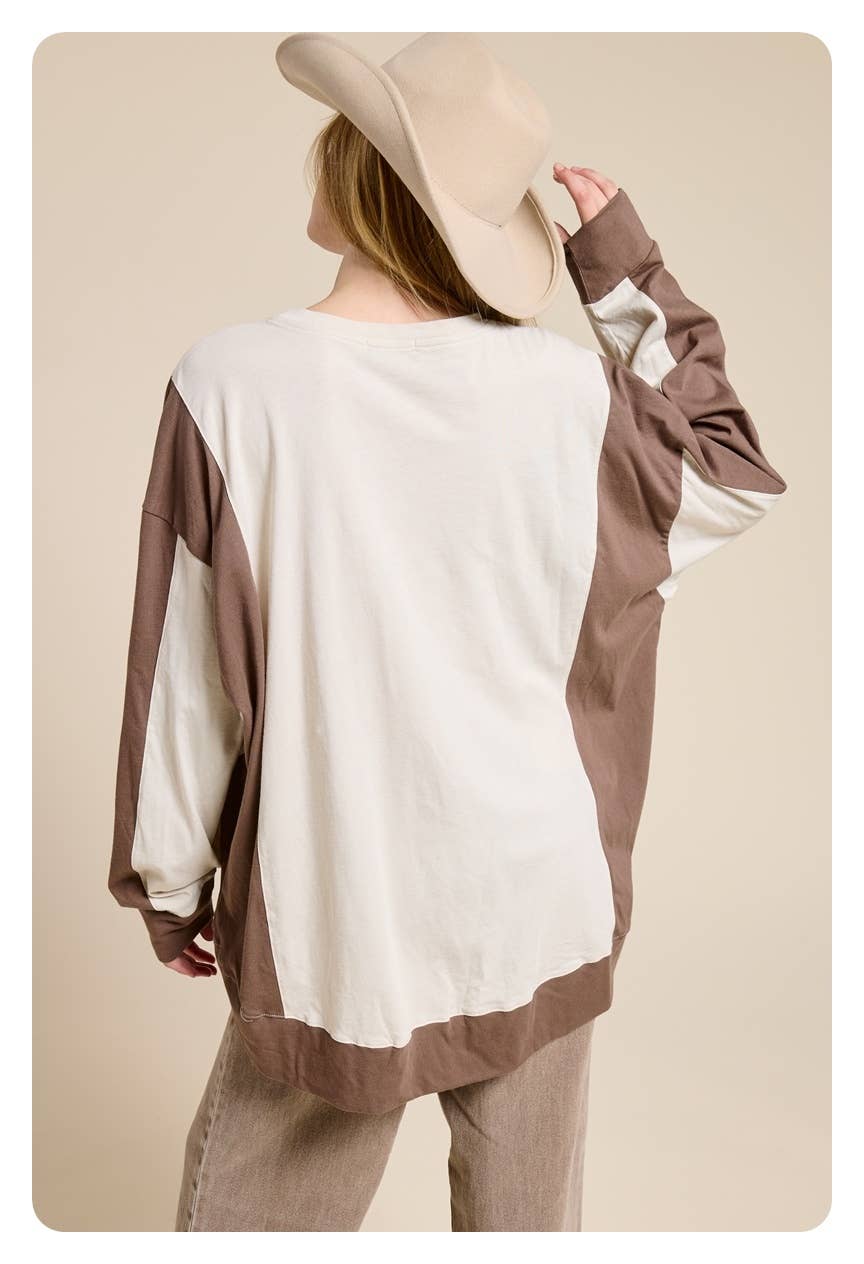 Free Bird Vintage Graphic Oversized Pullover