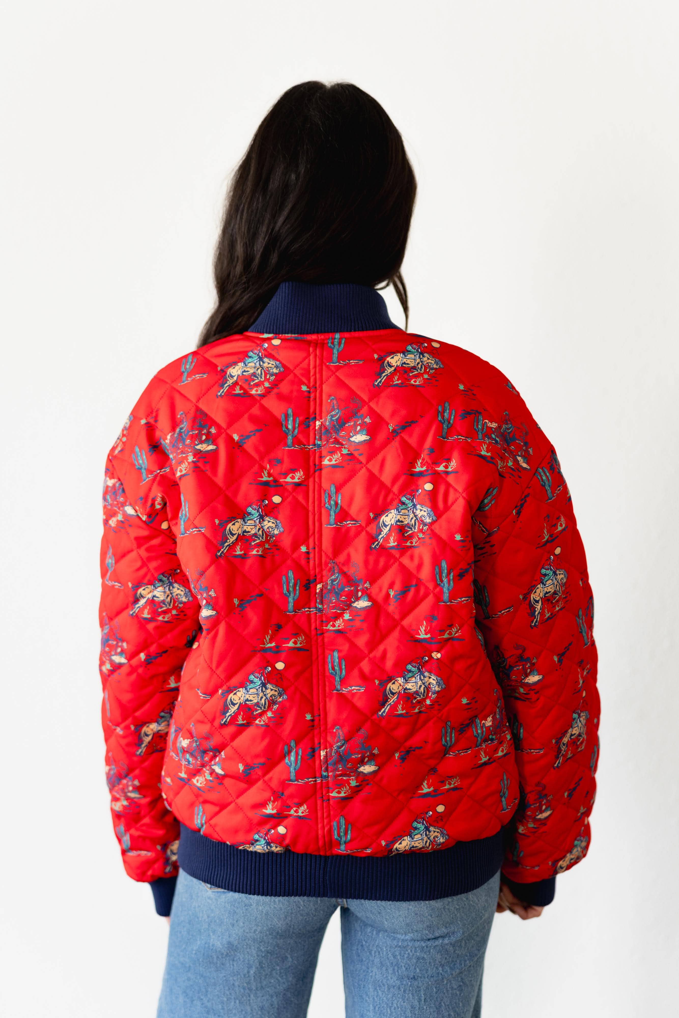 RED COWBOY BOMBER JACKET
