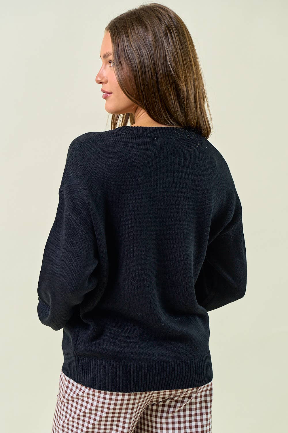 LE WEEKEND EMBROIDERED OVERSIZED SWEATER - 43995T-5