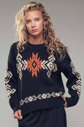 Southwestern Geometric Jacquard Sweater