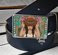 Boho Turquoise Cowgirl Belt Buckle