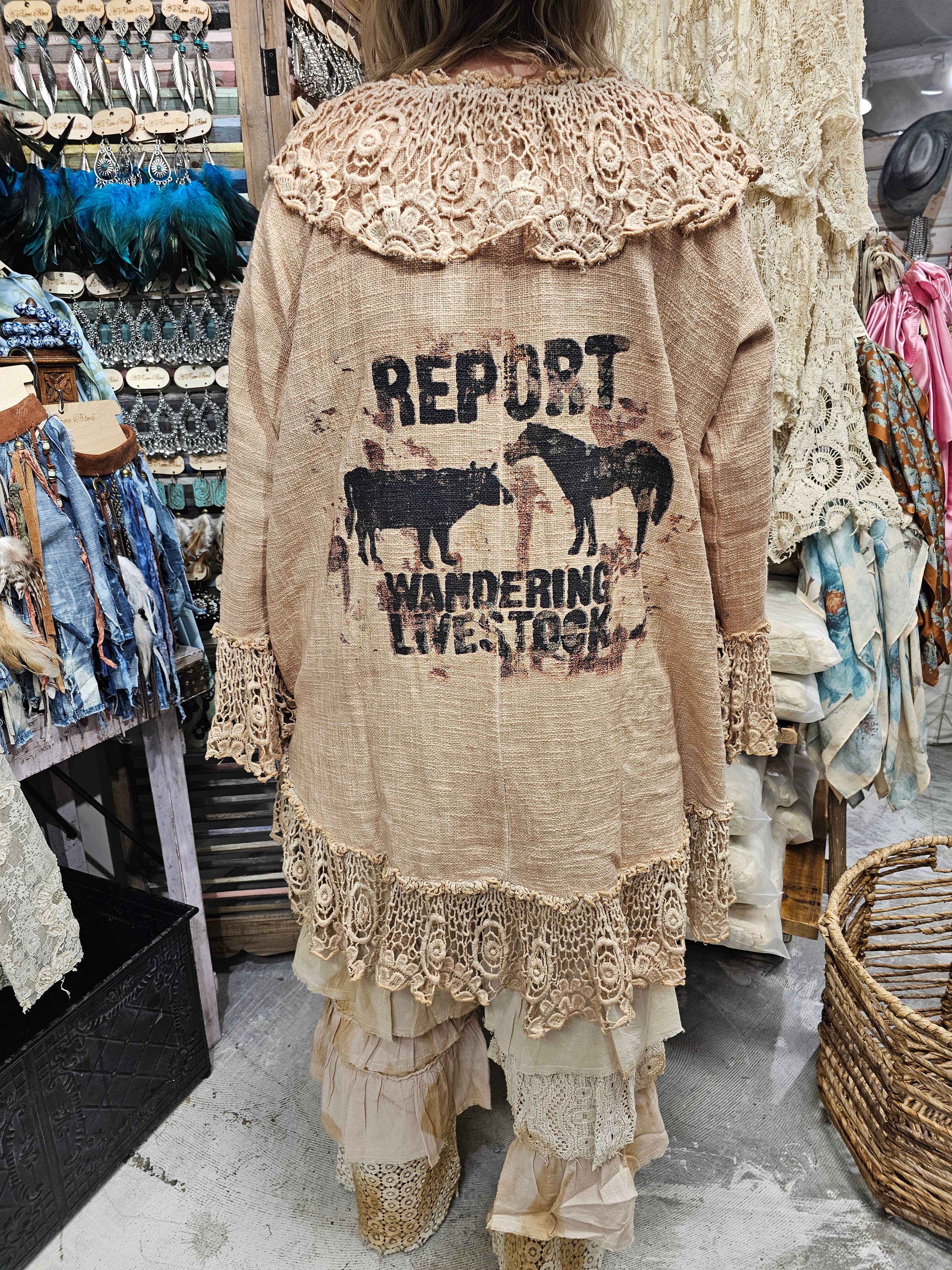 Burlap Wandering Livestock