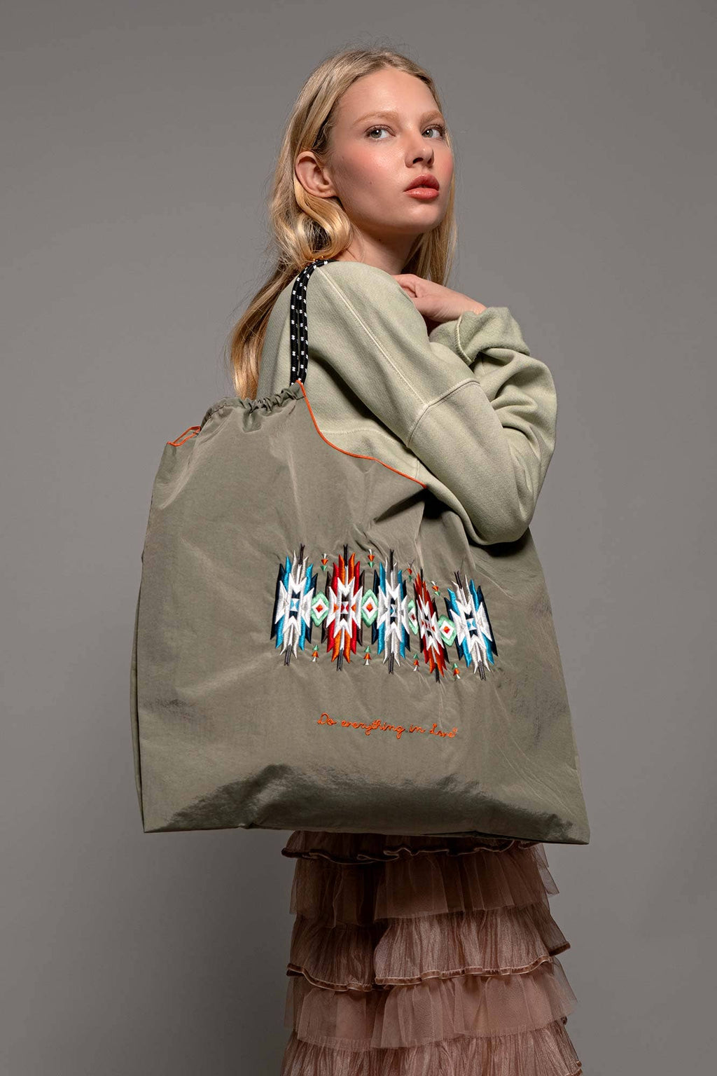 Drawstring Reusable Market Tote