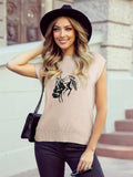 HOWDY Rodeo Cowboy Printed Short Sleeve Sweater
